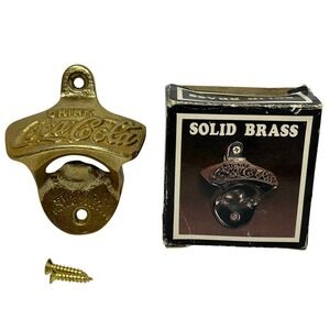 Vintage Drink‎ Coca Cola Solid Brass Starr X Bottle Opener With Box Taiwan